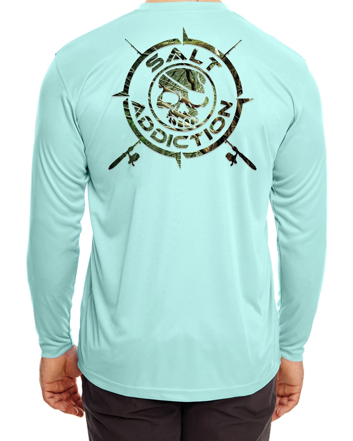 Salt Addiction t shirt microfiber Fishing long sleeve life 30+ uv pirate dri
