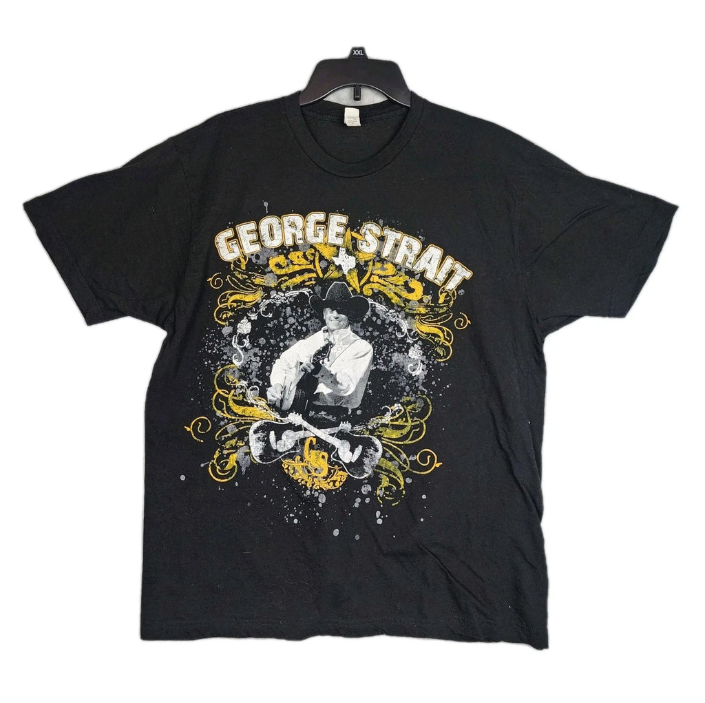 VINTAGE George Straight Shirt Adult Extra Large Black Tour Concert 2010 Country