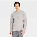 NEW LONG SLEEVE Crew Neck POCKET T-Shirt Standard Fit FADED BLUE or GRAY sizes