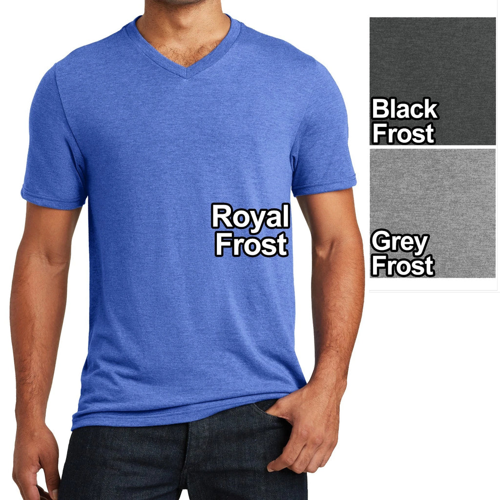 Mens Tri Blend V-Neck T Shirt Short Sleeve Plain Tee XS-XL 2XL, 3XL, 4XL NEW