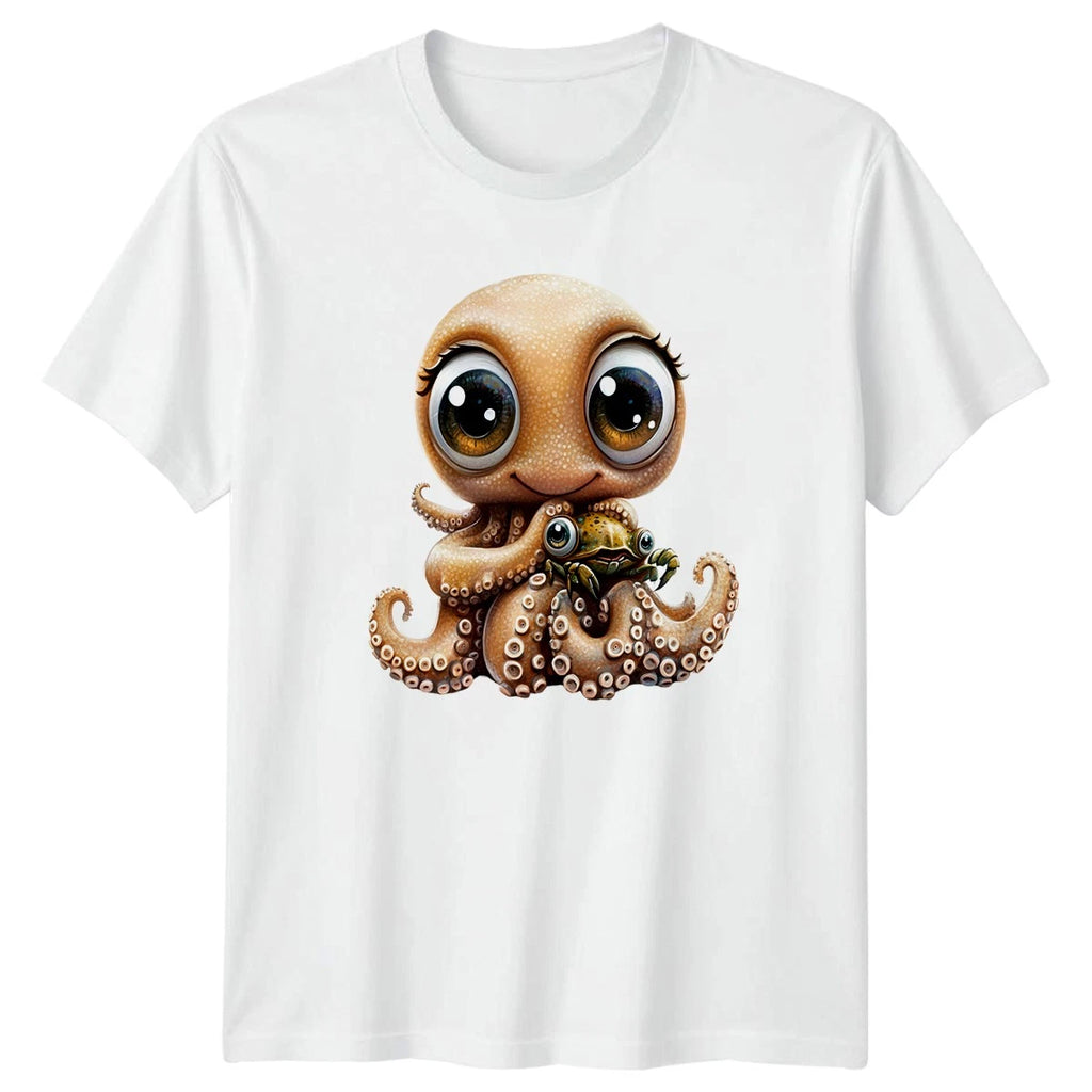 Cute Octopus And Crab T-Shirt Ocean Life Gift For Him And Her