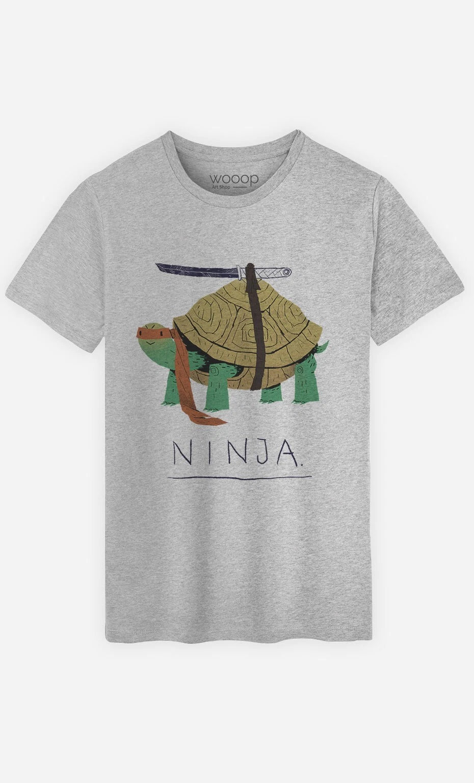 T-Shirt Man short Sleeve Gray, Ninja Turtle