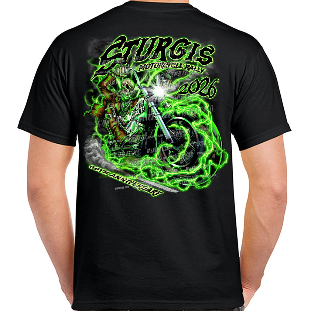 T-Shirt 2026 Sturgis Motorcycle Rally Electric Cowboy Limited Edition No Harley