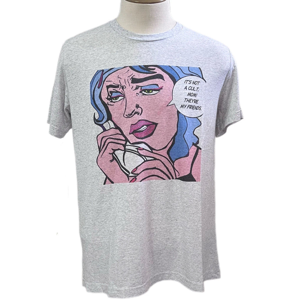 In a Cult Satire Funny Pop Art T Shirt CANVAS Adult LARGE