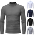 Trendy Men's Basic Plain Tshirt Blouse Pullover Long Sleeve Top for Winter
