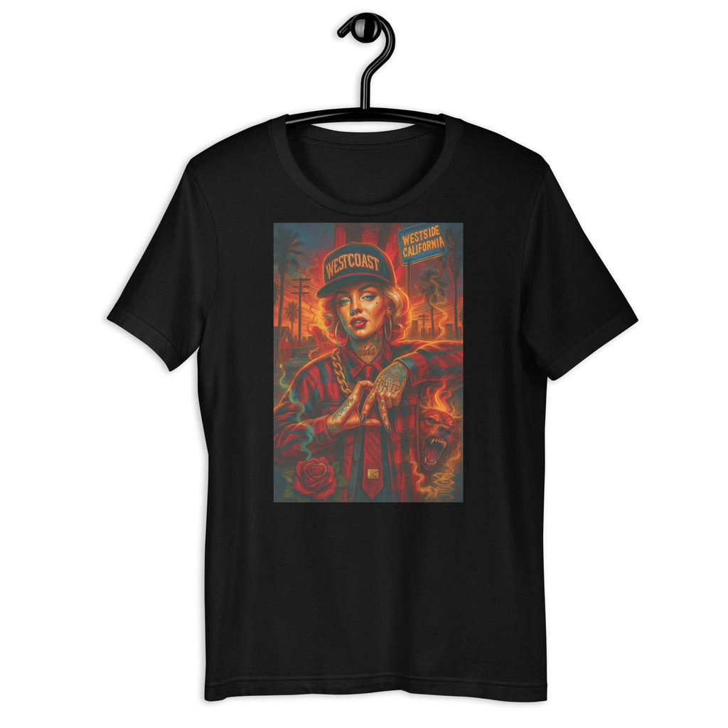 West Coast Chicana Street Art Westside California Tattoo Style Tee