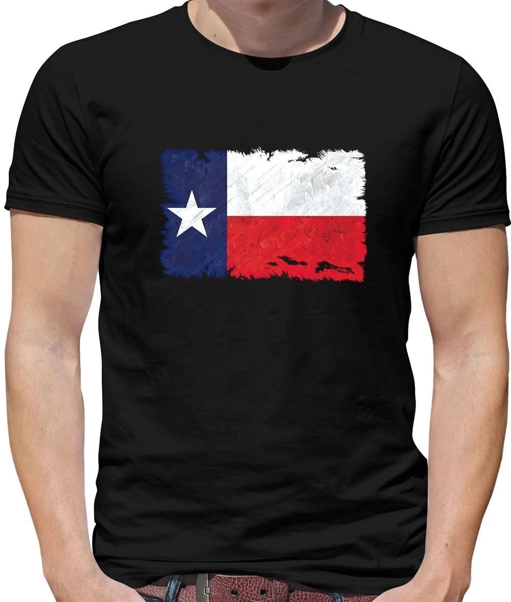 Texas Grunge Style Flag - Mens T-Shirt - State Country Love Born
