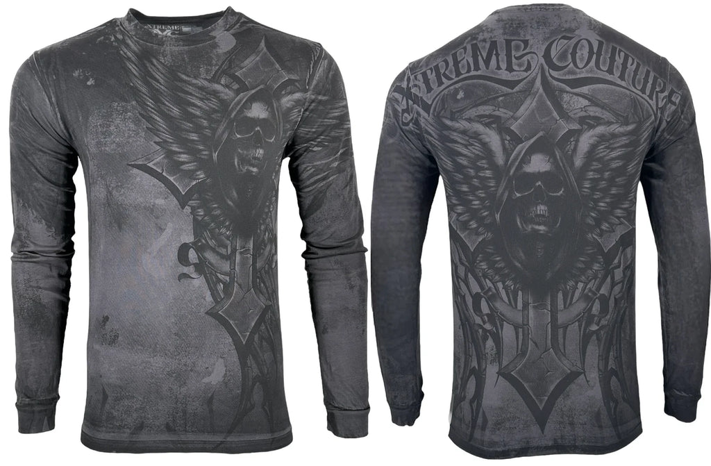 Xtreme Couture By Affliction Men's Long Sleeve T-shirt Last scream S-4XL