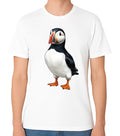 Puffin T-Shirt Cute Seabird Wildlife Illustration Animal Art Unisex Tee