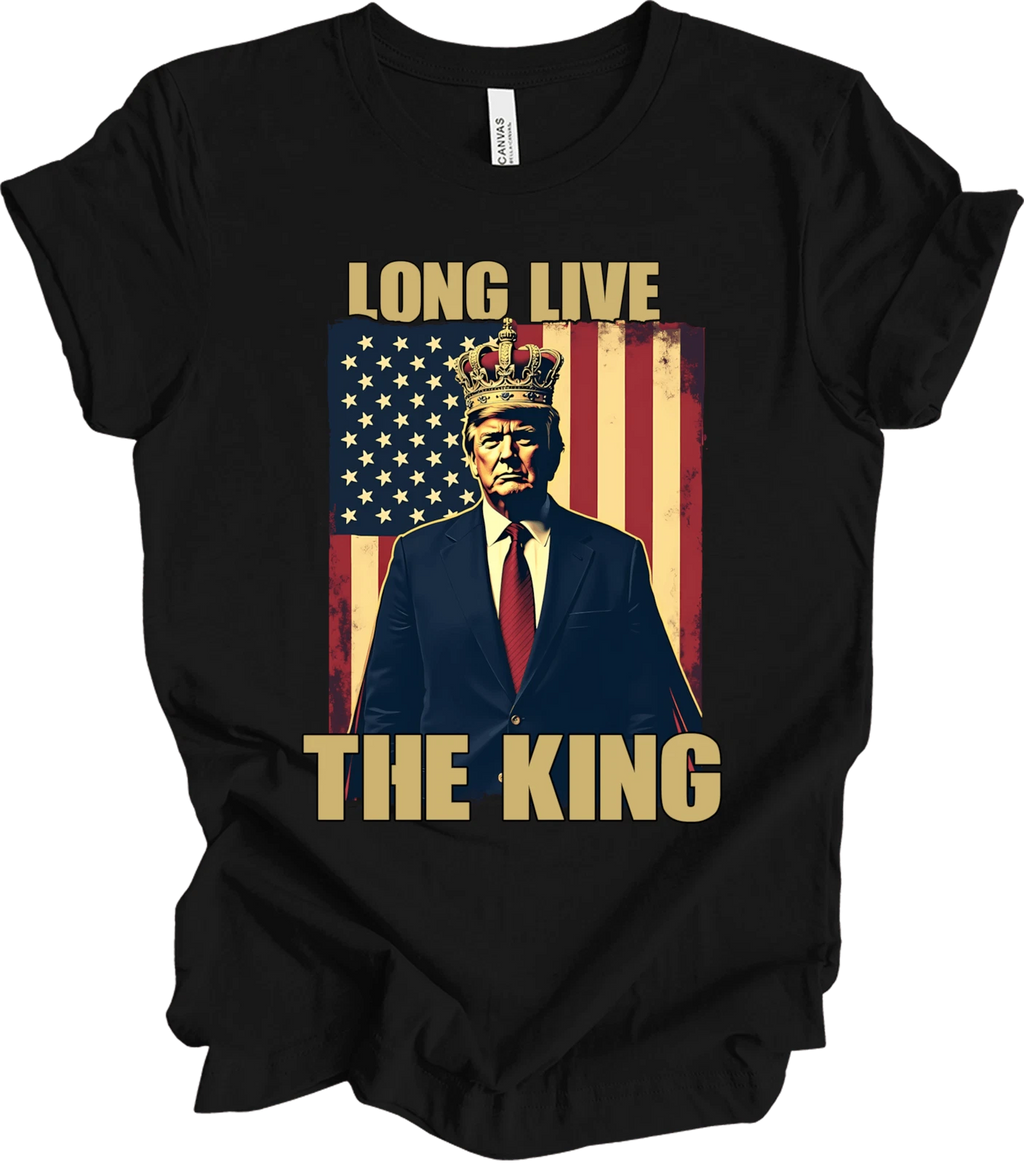 King Trump Long Live The King Pro Trump DOGE Elon Musk Funny Meme T-shirt