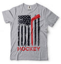 Hockey T-shirt USA Flag American Hockey Tee Shirt Birthday Gift Shirt