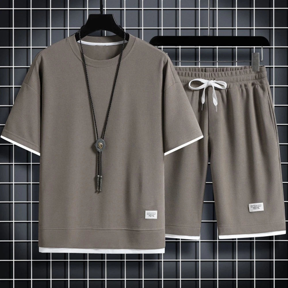 Hot Casual Shirt Set Comfortable Male Stylish T-Shirt Brand New High Quality