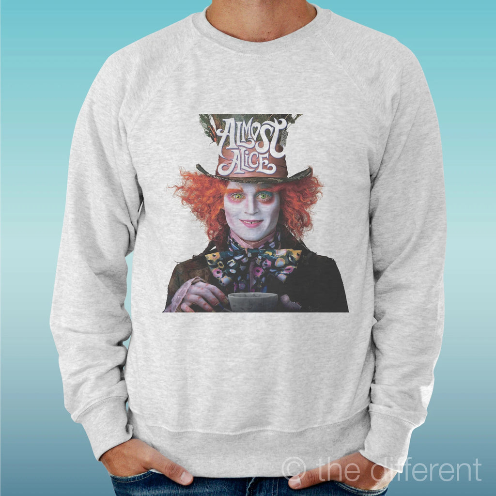 Felpa Man Light Sweater Light Grey " Hatter Matto Alice "
