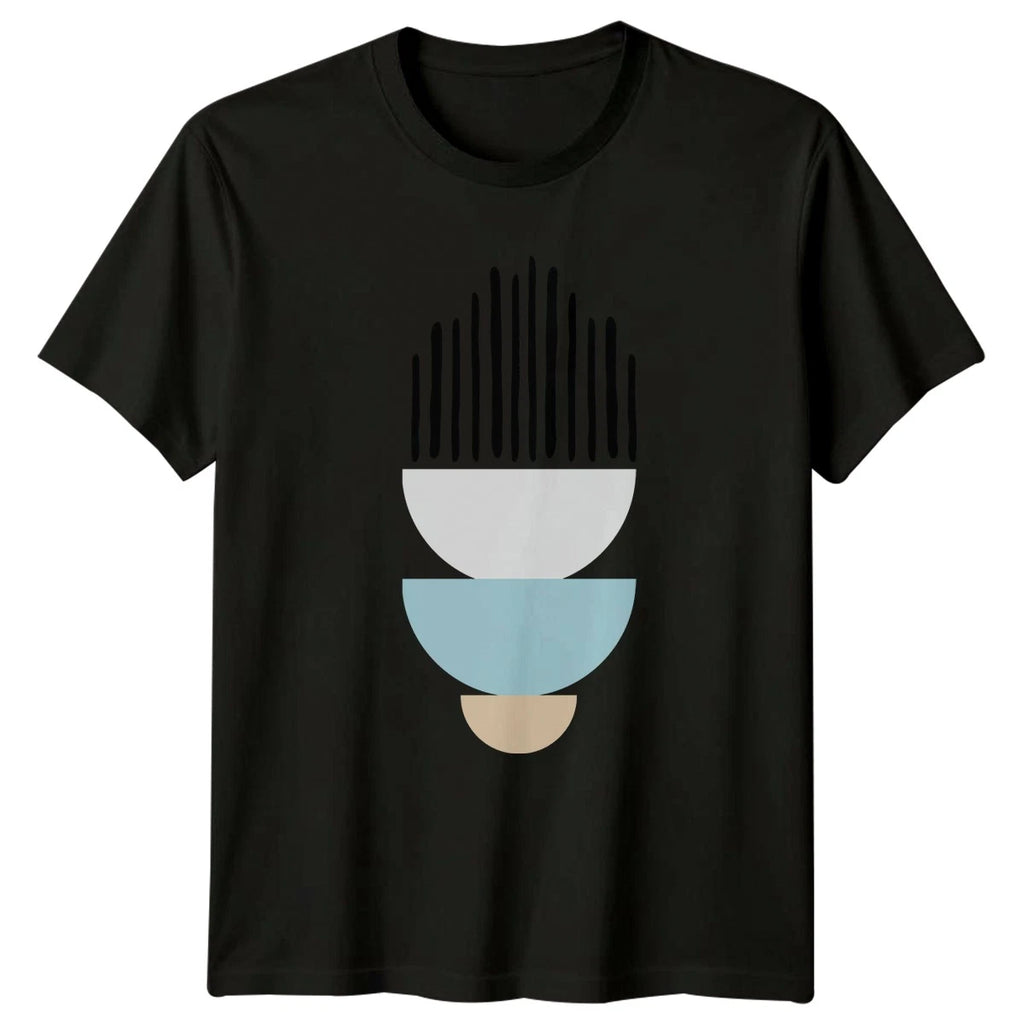 Abstract Geometric Shapes T-Shirt Mid Century Modern Art Gift For Him And Her