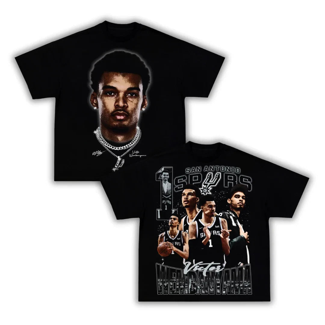 Weby Big Face Boxy Vintage Graphic Shirt Basketball Tee Streetwear Y2K