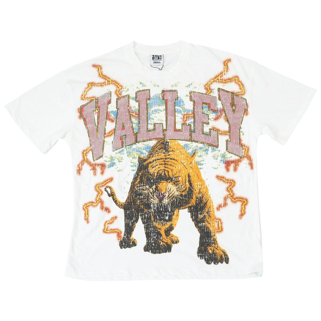 Vale Forever Eye Of The Tiger Bling T-Shirt White