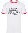 Blokes Word Cloud - Mens Ringer - Stag Holiday Beer Beers Slogan Funny