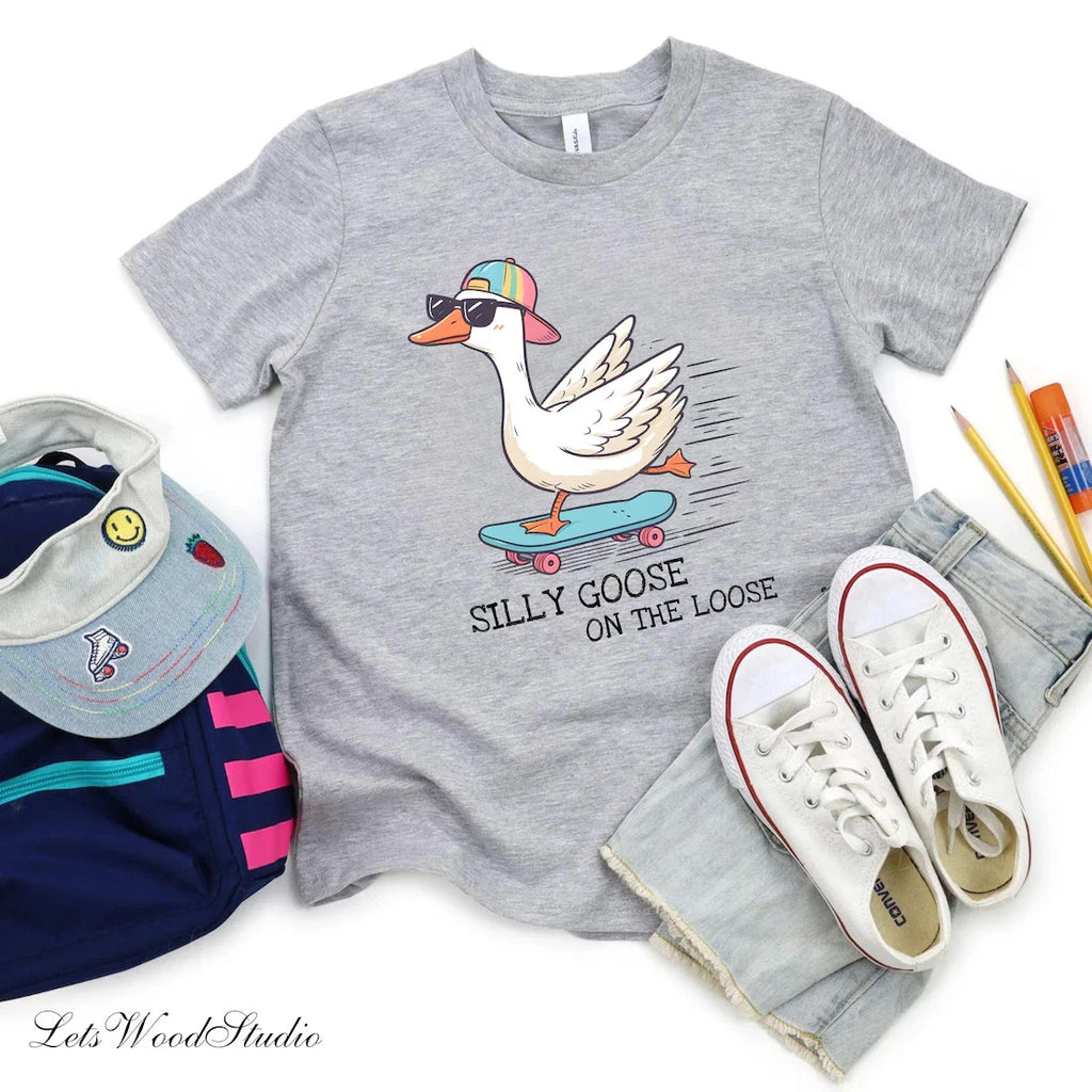 Silly Goose On The Loose Toddler Shirt - Funny Silly Goose Kids Shirt -