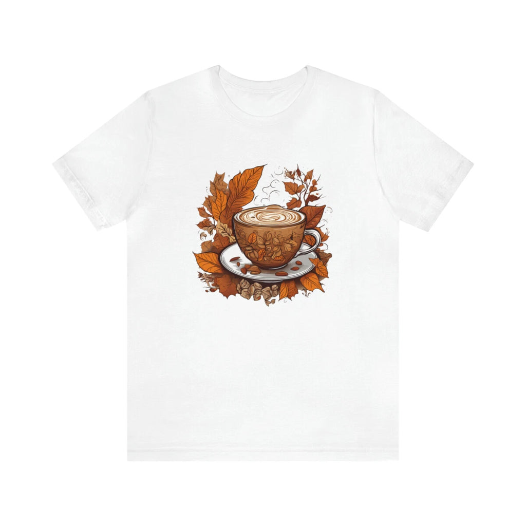 Autumn fall cappuccino coffee peaceful design gift for latte lover barista shirt