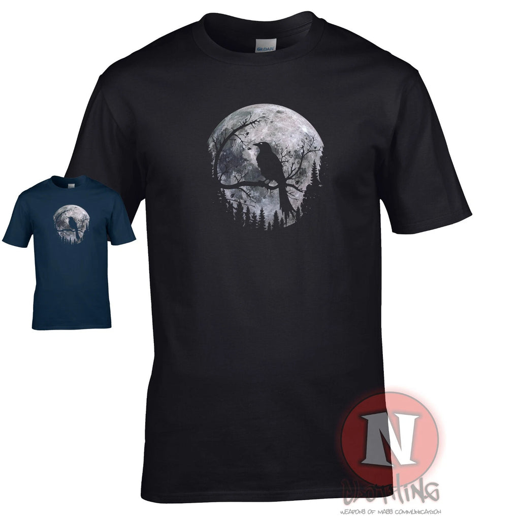 Crow and the Moon t-shirt art festival grunge y2k Gothic