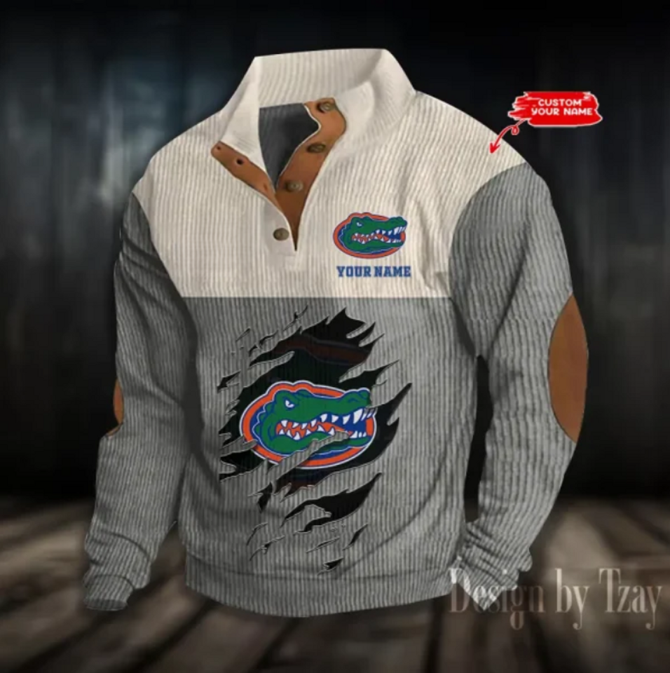 Florida Basketball Corduroy Stand Collar Sweatshirt