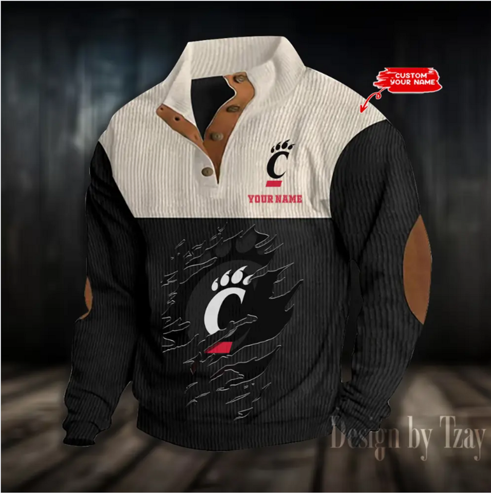 Cincinnati Basketball Corduroy Stand Collar Sweatshirt