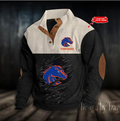 Broncos Basketball Corduroy Stand Collar Sweatshirt