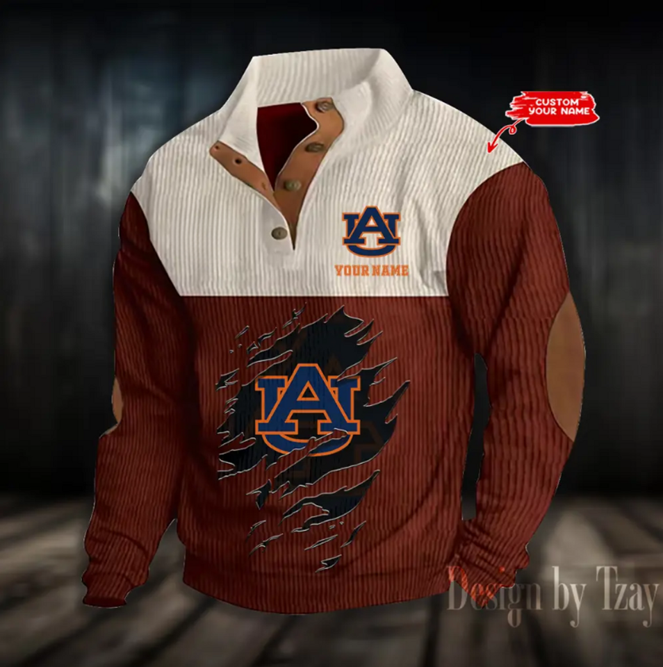 Auburn Basketball Corduroy Stand Collar Sweatshirt