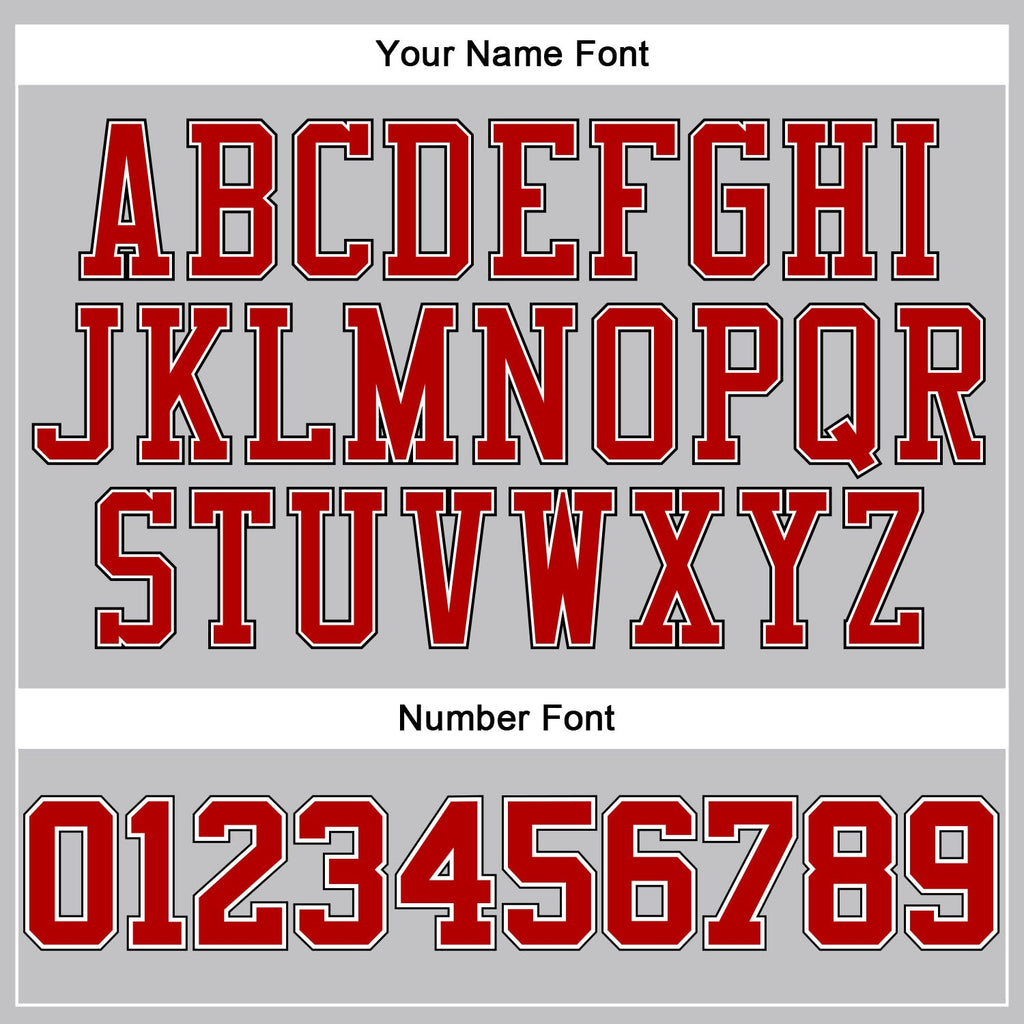 Custom Gray Black Pinstripe Red-White Authentic Basketball Jersey