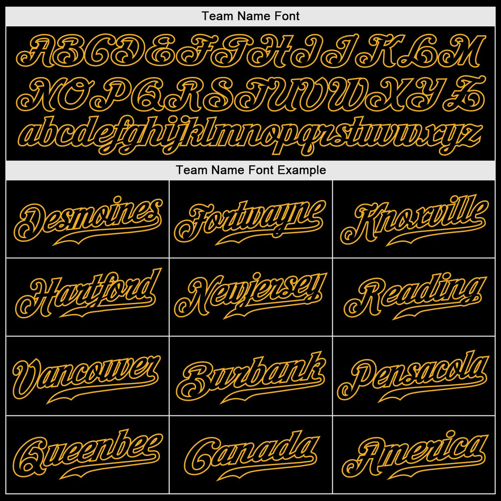 Custom Black Snakeskin Black-Gold 3D Pattern Design Authentic Baseball Jersey