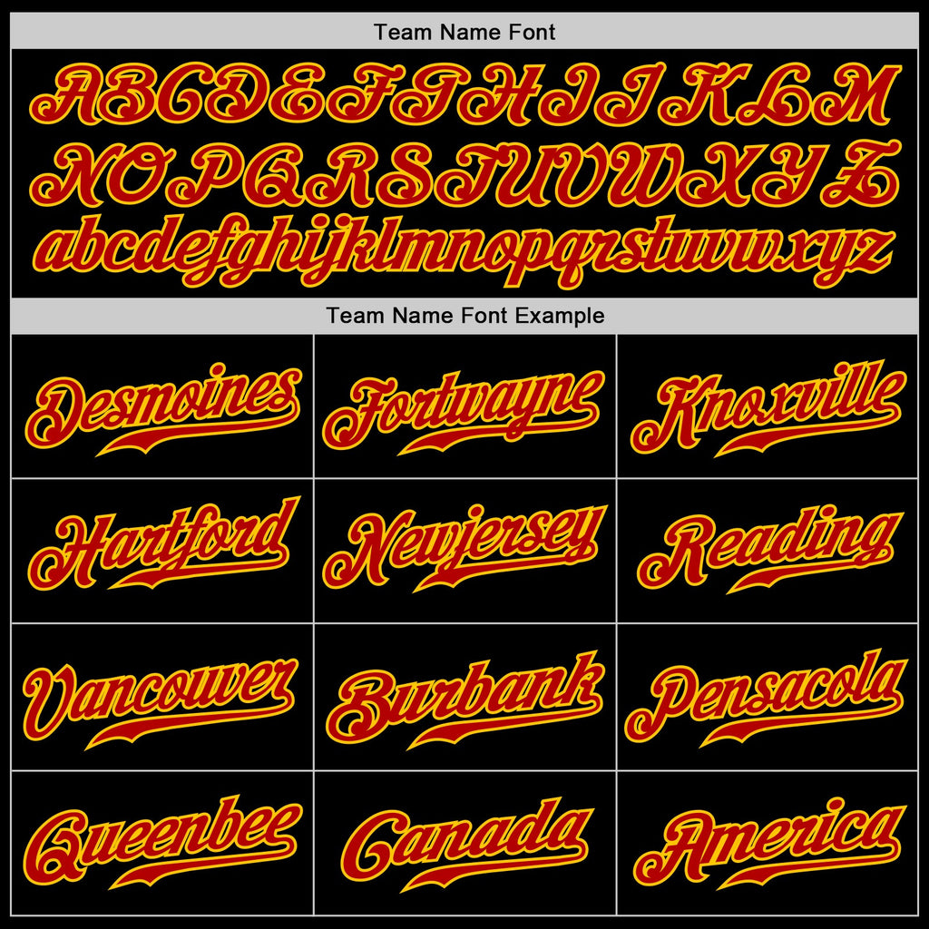 Custom Black Red-White Authentic Split Fashion Baseball Jersey