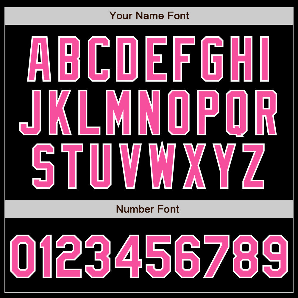 Custom Black Pink-Light Blue Authentic Split Fashion Baseball Jersey