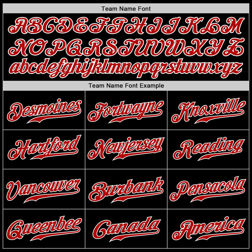 Custom Black Red-Light Blue Authentic Split Fashion Baseball Jersey
