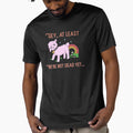 At Least We Are Not Dead Bright Side Lamb Ironic Dark Cute Pink Lamb Cartoon by IronicBGear