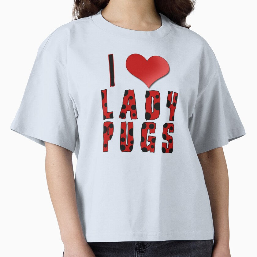 I Heart Lady Pugs Funny Pun by Fun Funky Designs