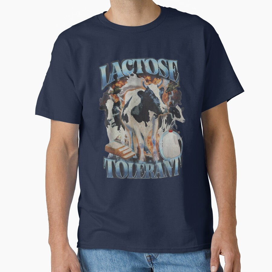 Lactose Tolerant Funny Meme Cow Design by Creatiforge