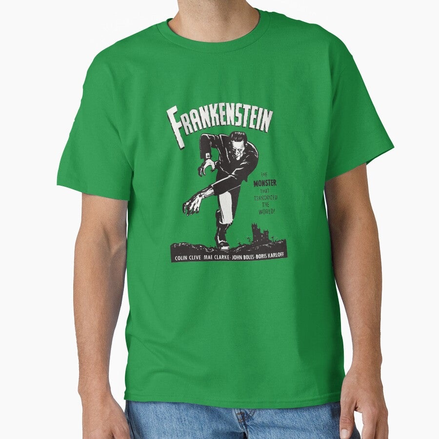 Frankenstein Vintage Horror Movie Poster Scary Halloween Monster by TopTeeShop