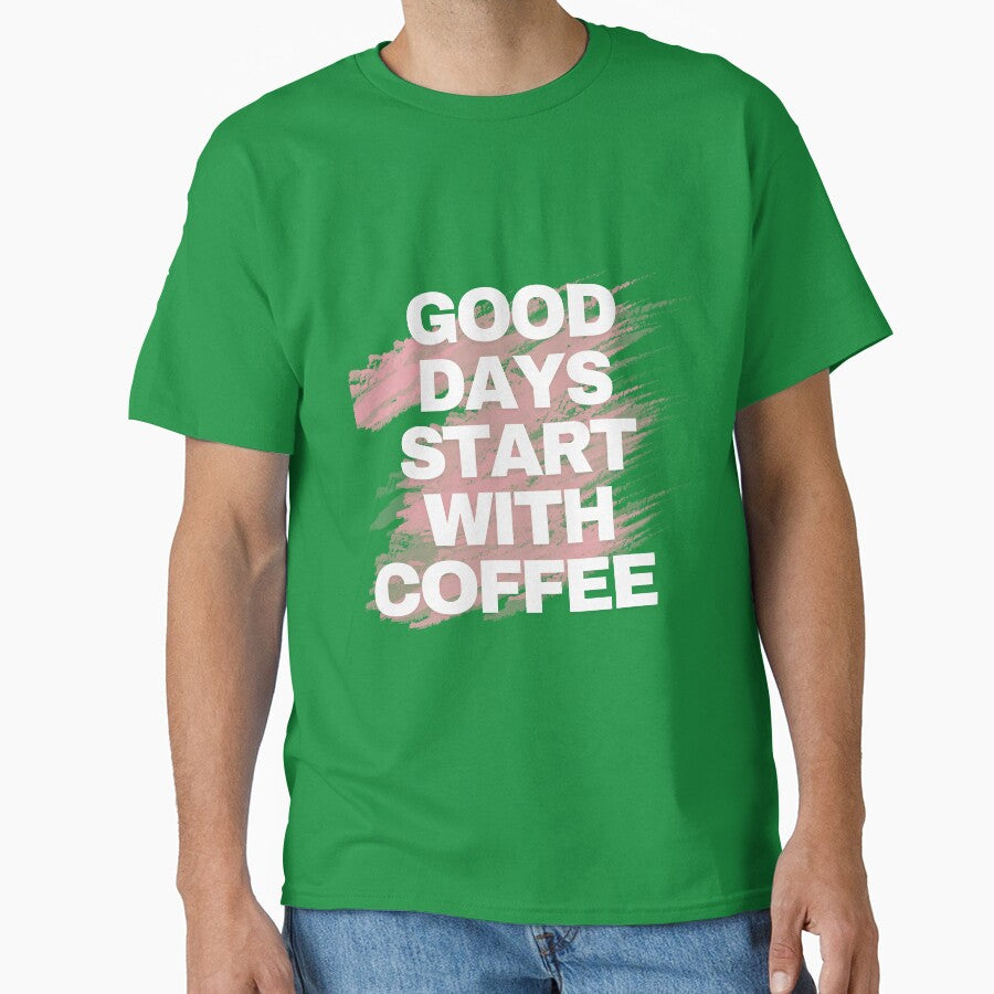 Good days start with coffee simple topographic design by SalinahYahya