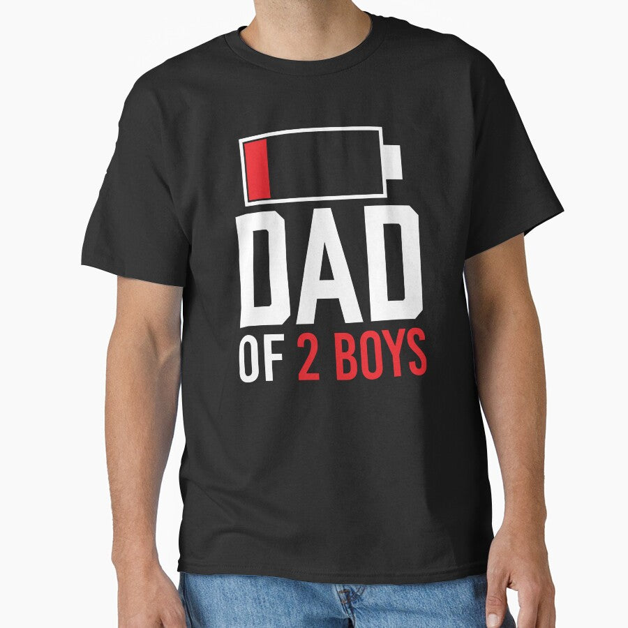Dad of 2 Boys Shirt. Father's day Shirt. Funny Dad Sticker. Dad Socks. Gift for Father. Funny Husband Shirt. Gift for him. Papa Shirt Gift. Boys Gift. by Aknarin Thika