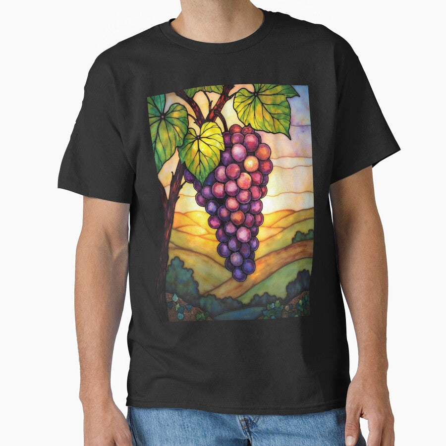 Stained Glass Grapes | Vineyard Wine Art by Debbie Schulte