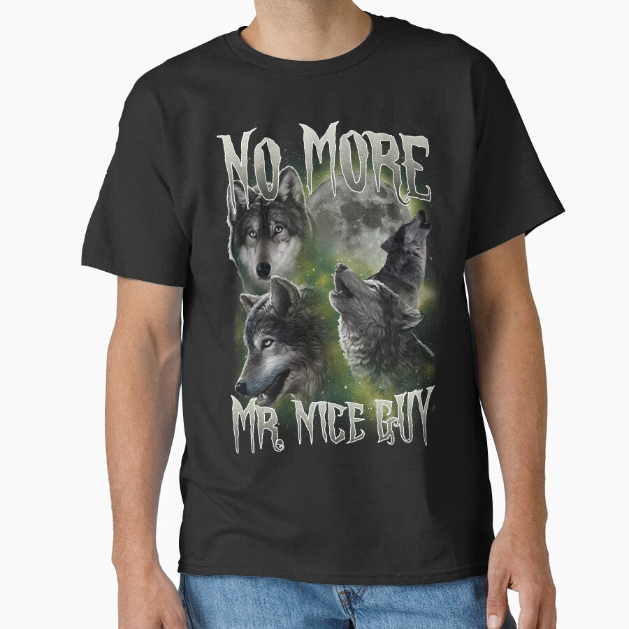 No More Mr Nice Guy Funny Wolves Meme by MemishDesign