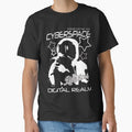 CYBERSPACE – White and gray astronaut on futuristic black background Y2K by Pics'Elle Creations