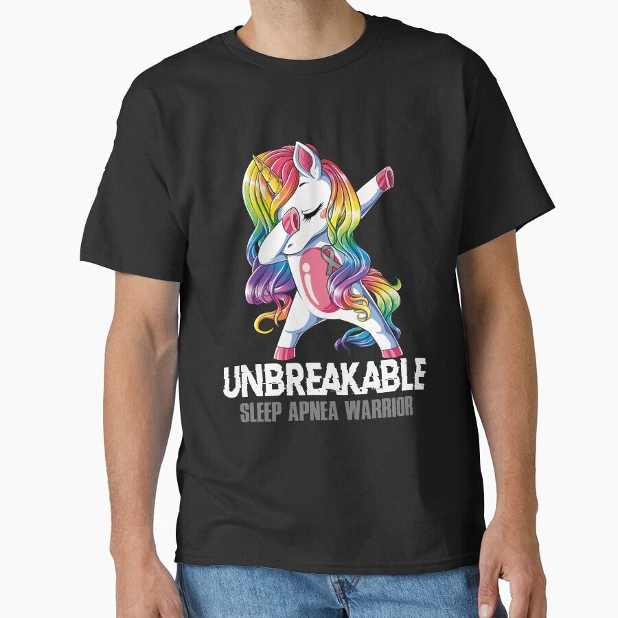 Sleep Apnea Awareness - Unicorn Sleep Apnea Warrior Ribbon UNBREAKABLE by Fernandezf