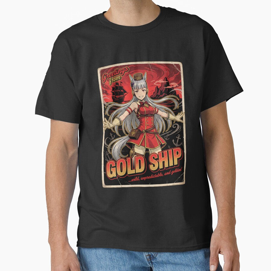 Greetings From Gold Ship Umamusume Tracen Academy Horse Girls Anime Racing Idol Kawaii Tokai Teio Special Week Silence Suzuka Gold Ship Fan Art Collage Poster T-Shirt Sticker Print Gift by Senpaiwaves