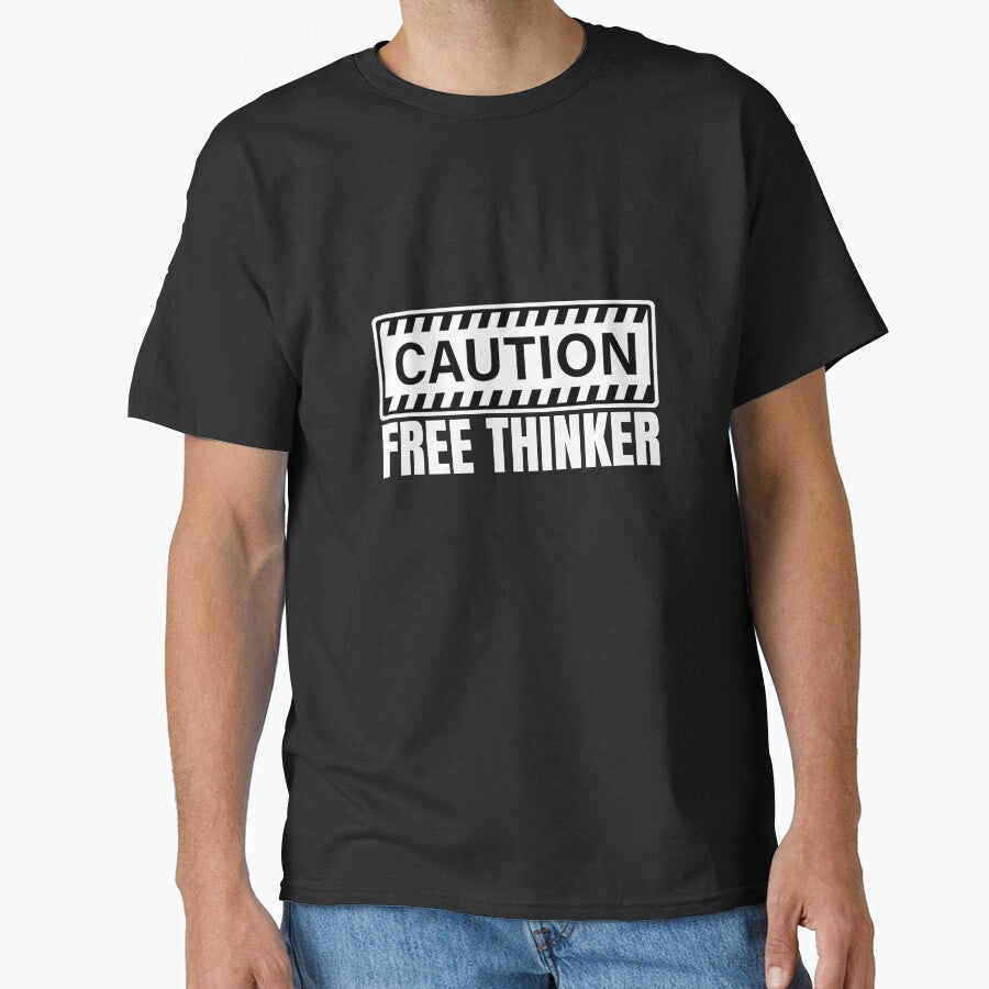 Caution Free Thinker - Warning Sign Quote by Dondonmart
