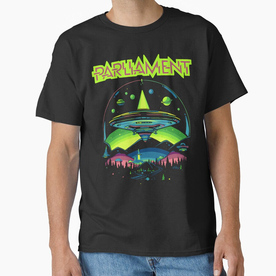 Parliament Funkadelics Retro Mothership U.F.O Rock Funk Throwback by AbbelSwords
