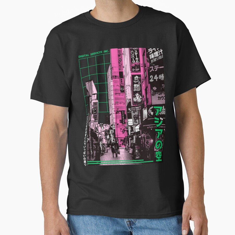 Vaporwave Cyberpunk Japanese Neon City by OWLvision33