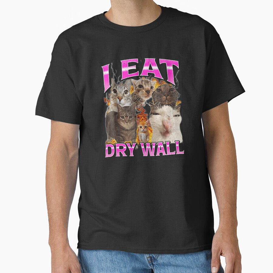 I Eat Dry Wall Funny Animal Meme Typography by tadmercado
