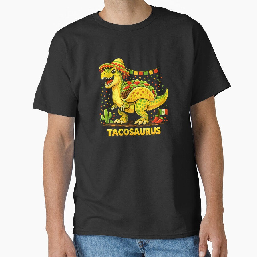 Taco Dinosaur Mexican Fiesta Dino Cinco De Mayo by irifine