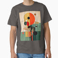 Mid-Century Modern Geometric Abstract Art – Retro 50s Inspired Minimalist Design by CattlettArt